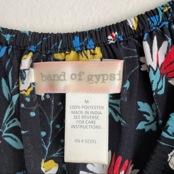 Band of Gypsies Blue Floral Sleeveless Mini Dress - Picture 3 of 5